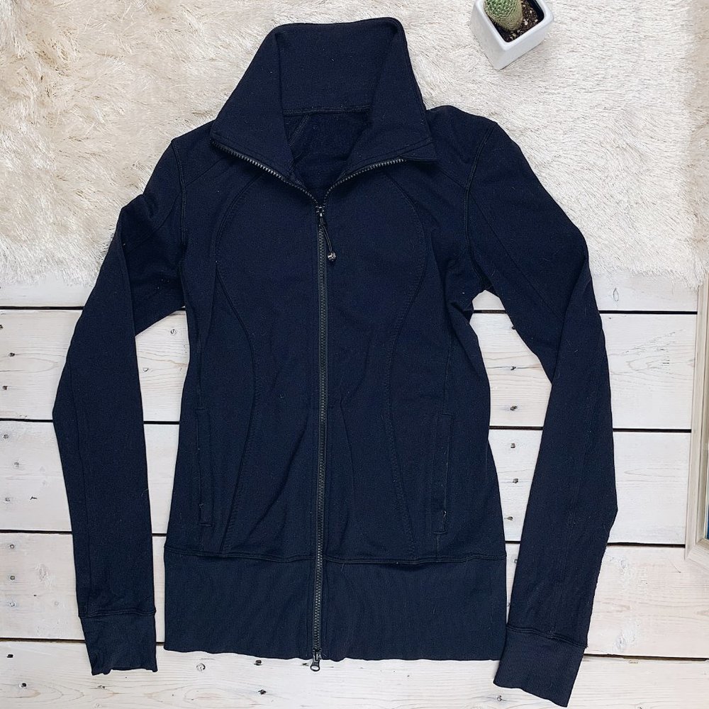 lululemon athletica | Black Zip Up Jacket No Hood